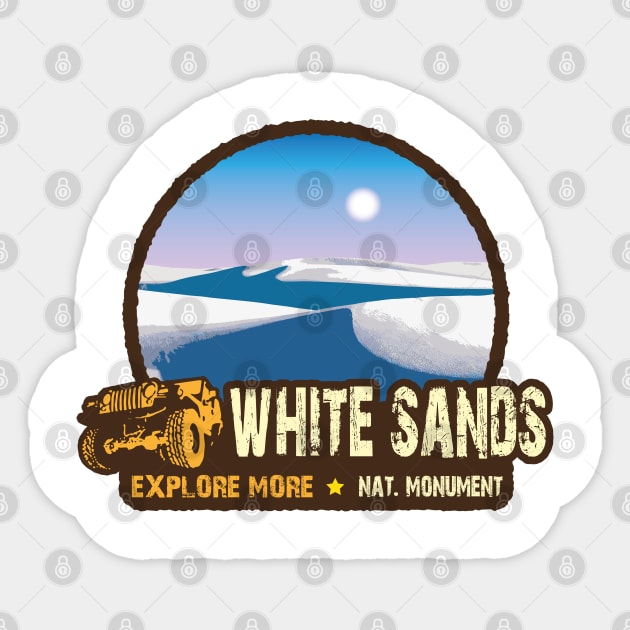 White Sands National Monument New Mexico Sticker by ploxd